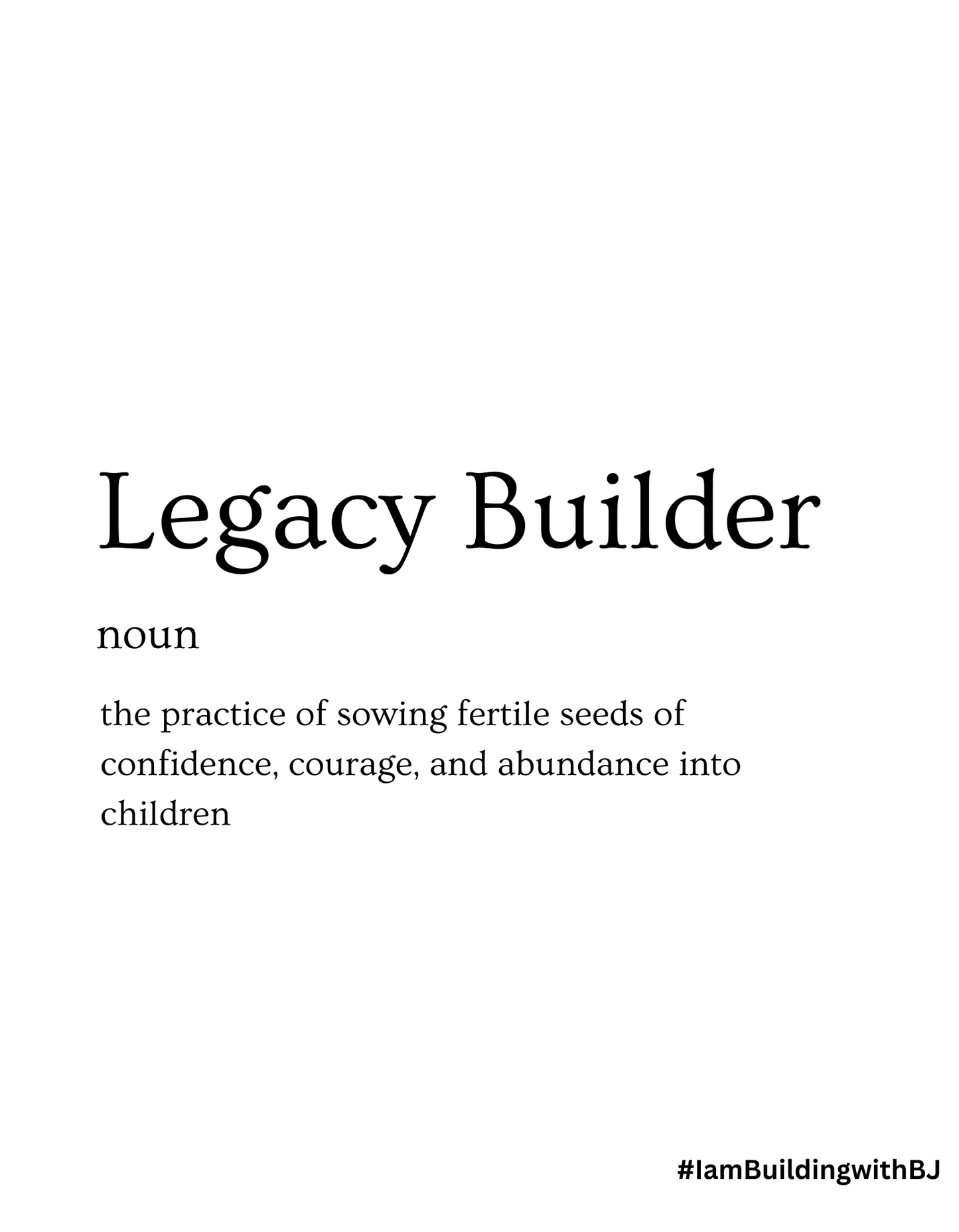 Legacy Builder Tee - Building with BJ